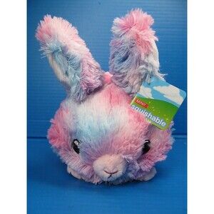 Squishable Cotton Candy Bunny Rabbit Plush Sewn Eyes Stuffed Animal 10" w/Tag